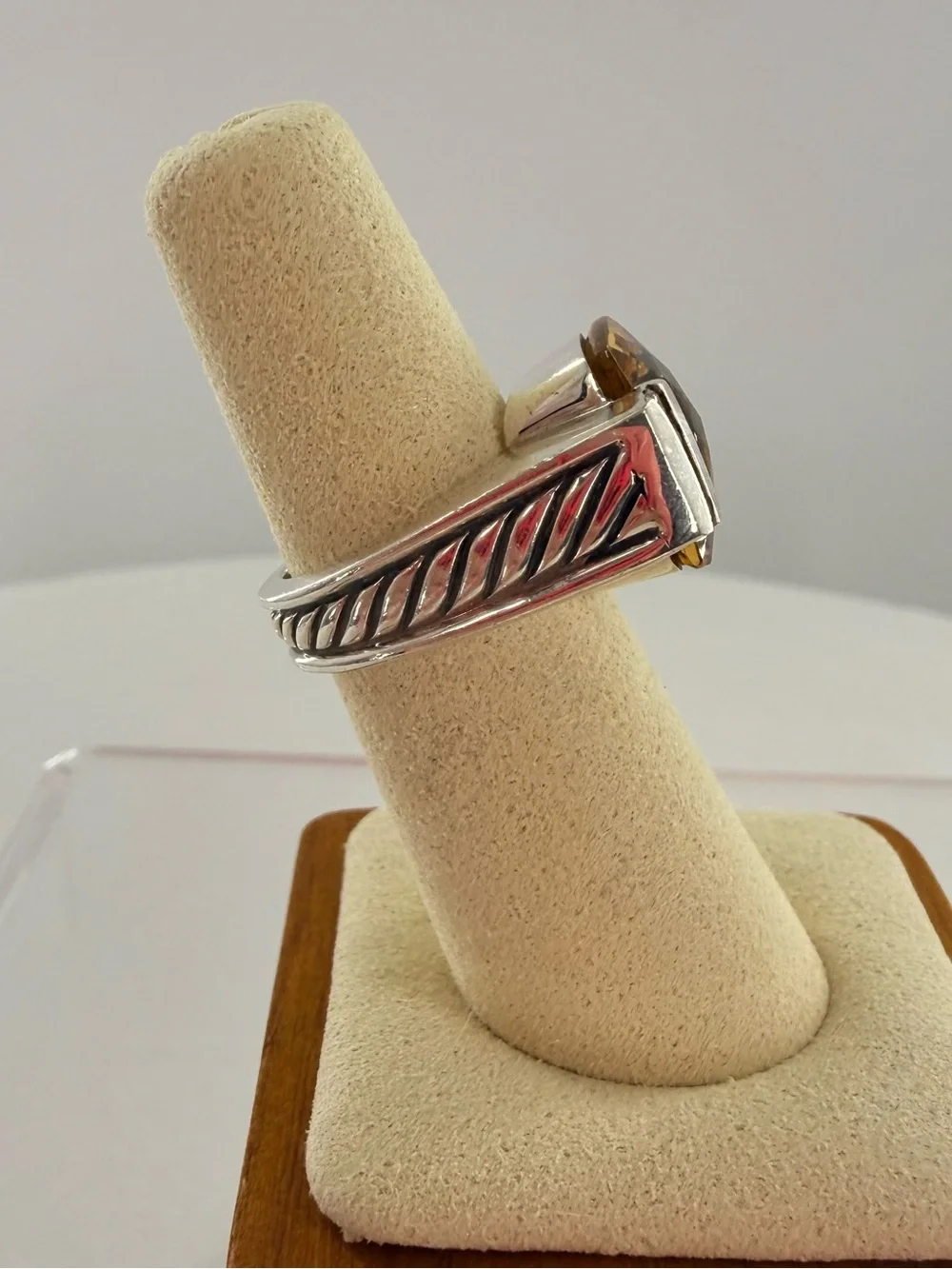 David Yurman Citrine & Diamond Deco Ring